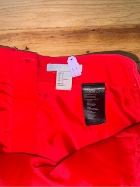H&M Red Satin Skirt ladies size 2